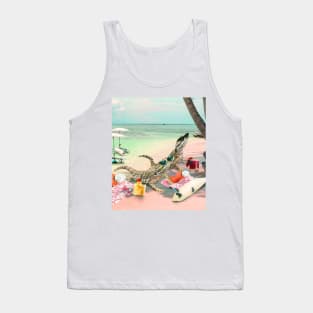 Funny Bearded Dragon Lizard Beach Tank Top